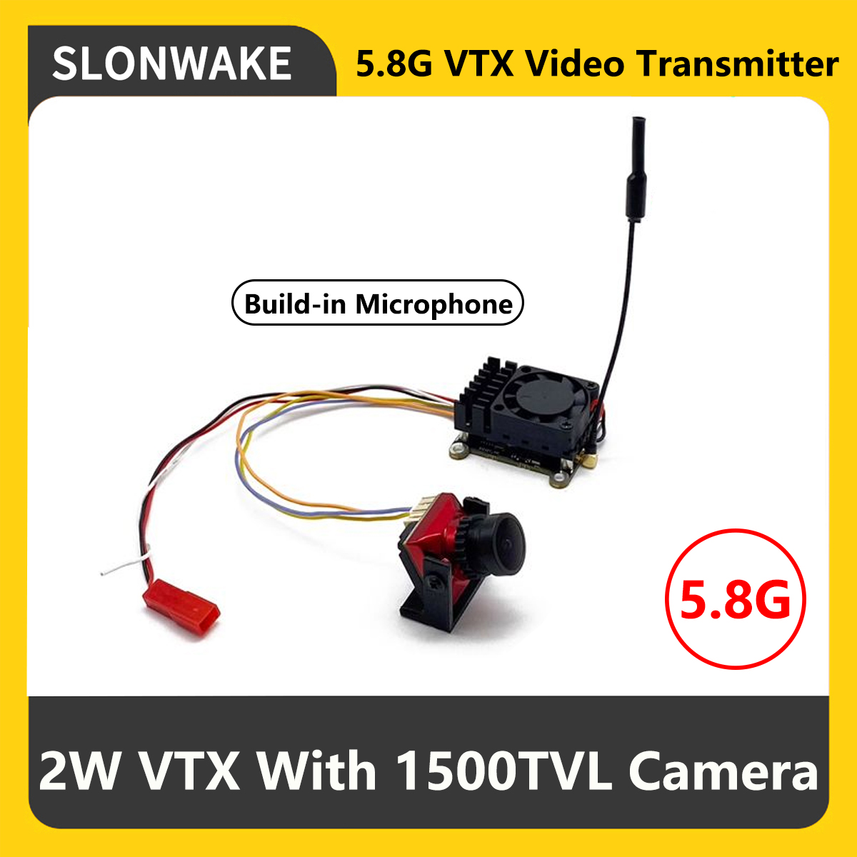 SLONWAKE 5.8G 2000mW Nadajnik  – Fpv Drone Camera recenzja i cena